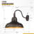 17.7 Inch Outdoor Barn Light, Oil Rubbed Bronze Finish