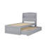 Lit plateforme simple TG avec tête de rangement à DEL, station de charge, lit gigogne et tiroirs-602254370