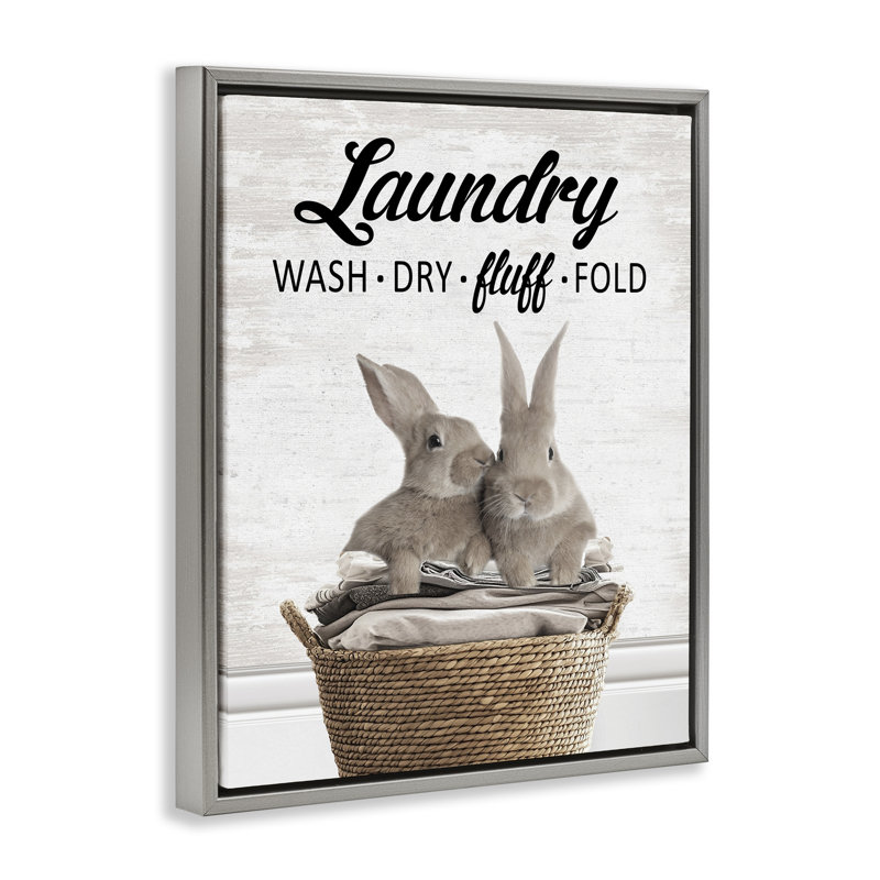 Structure flottante Bunnies & Basket, Cadre flottant gris lustré, H 21 po x l 17 po