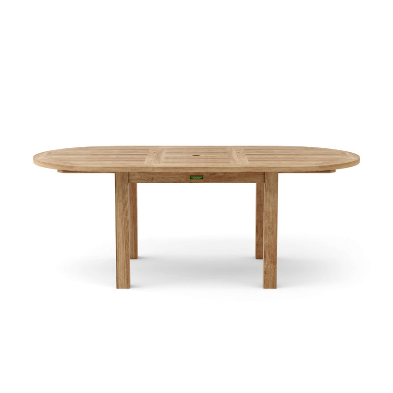 Bahama Outdoor Oval Teak Dining Table, 78" L 58" W