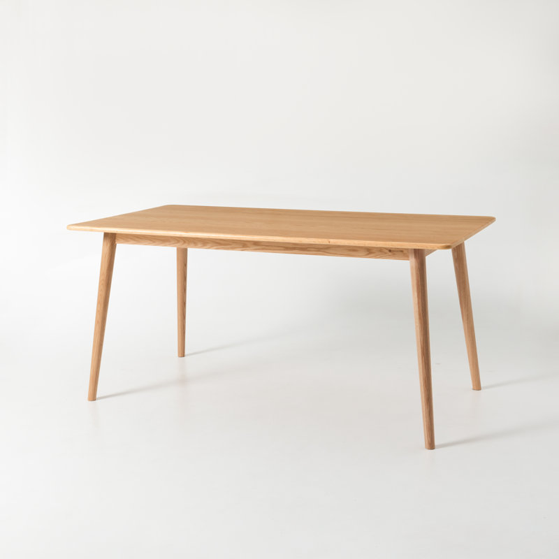 63" Solid Oak Wood Dining Table, Oak Wood