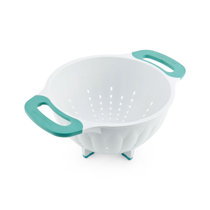 Kitchenaid 5 Quart Colander color Aqua and Whitegently Used -Real Nice !!