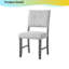 Ensemble de 4 chaises de salle à manger de style campagnard - Revêtement en lin capitonné, pieds en bois d'hévéa massif, capacité de 250 lb - Beige et naturel-322149553