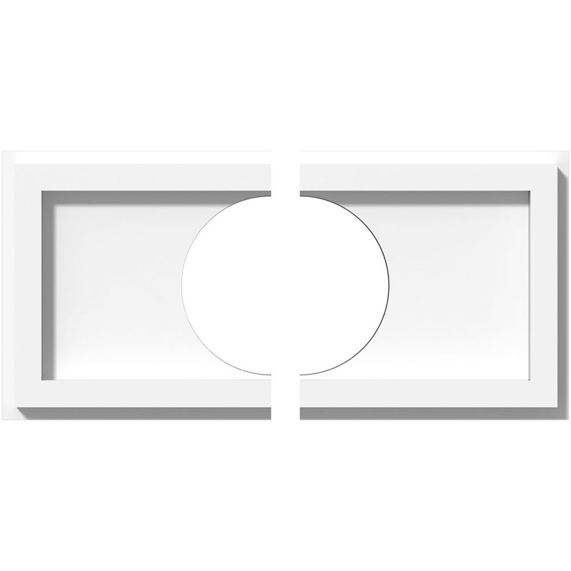 Médaillon de plafond contemporain 12 po x l 12 po x H 6 po x P 4 po x P 4 po x P 1 po, H 1 po x l 12 po x P 6 po