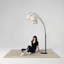 Trilage Arc Floor Lamp For Living Room, Multi Head Tree Floor Lamp For Bedroom, 3 Lights Standing Lamps Hanging Over The Couch - Black