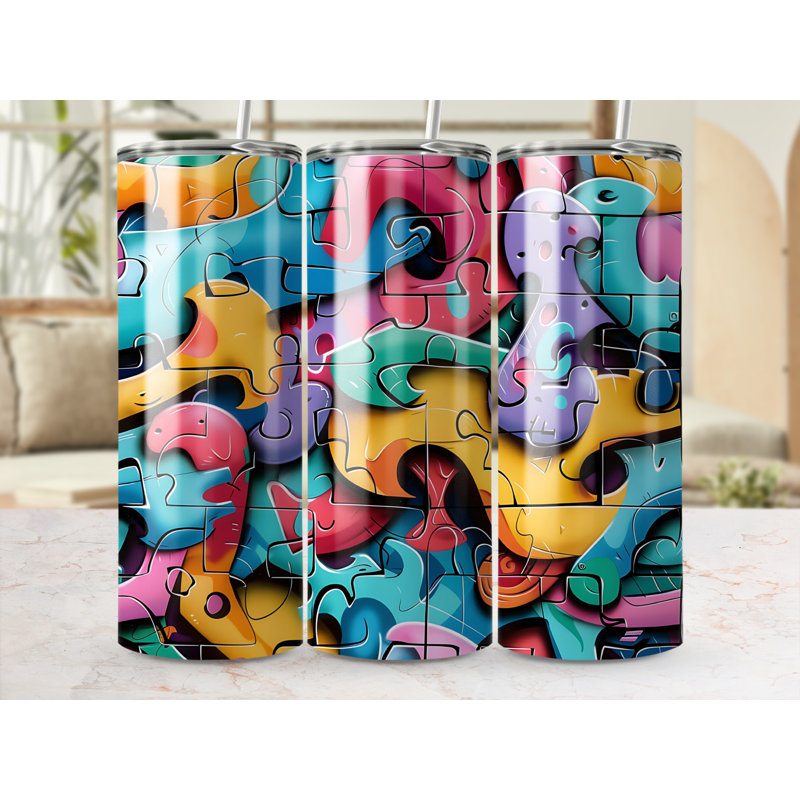 Choose Handmade Tumblers 591ml Vacuum Insulated Stainless Steel (18/8) Travel Tumbler with Straw