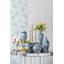 Vase en porcelaine - 8 po de diamètre x 17 po - bleu / blanc
