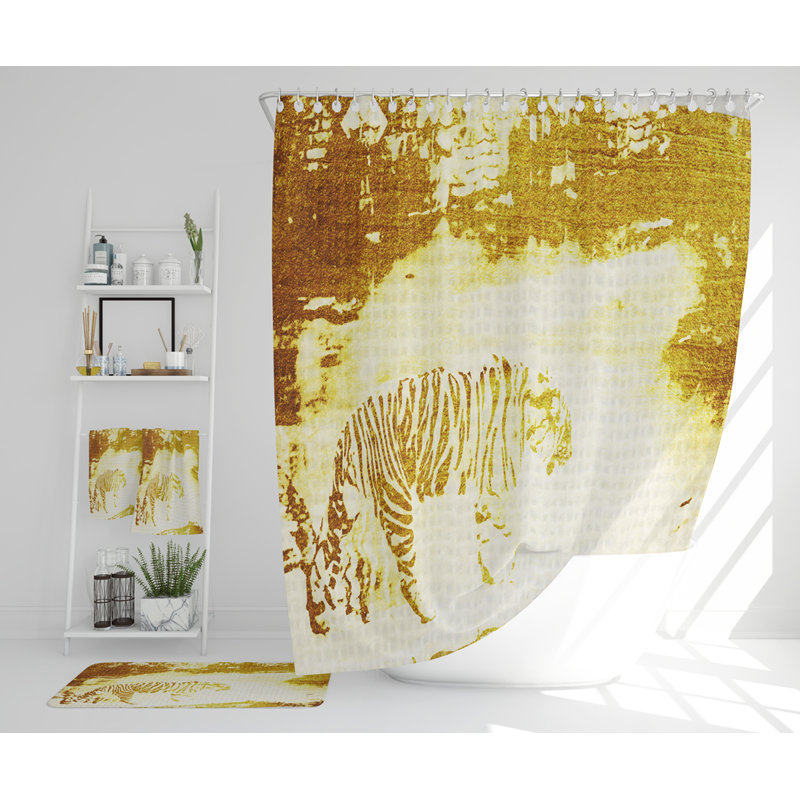 Nhya Polyester Shower Curtain Set
