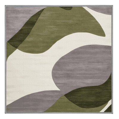 Tapis gris aquarelle lavable à la machine