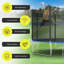Costway avec poteaux pour trampoline compatible 72 po-63640015