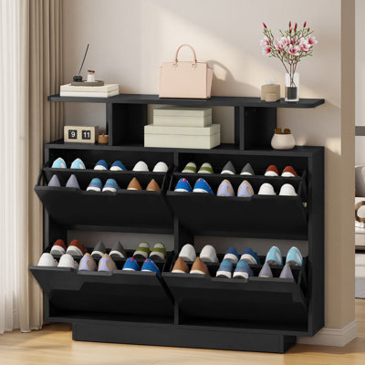 24 Pair Flip Down Shoe Storage