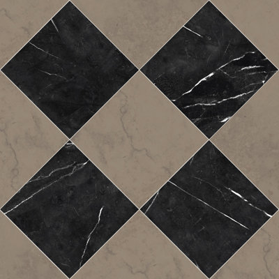 Tavari Checkerboard 10X10 Marquina And Bronze