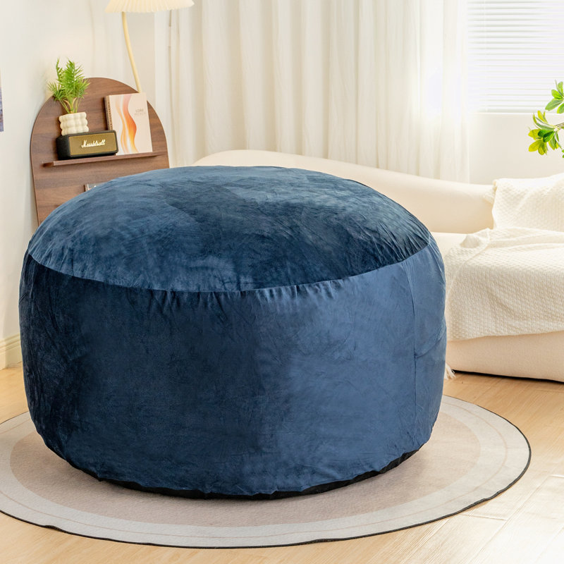 Fauteuil à billes avec accoudoirs en velours, Gris