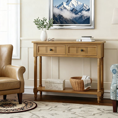 Console de style traditionnel avec deux tiroirs