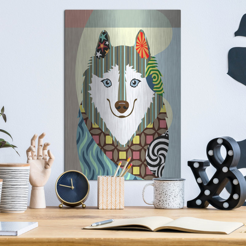 «American Eskimo» par Lanre Adefioye, art mural en métal, H 16 po x l 12 po