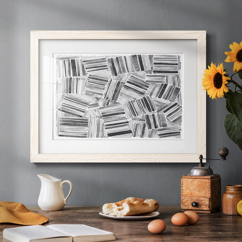 Motif matelassé III, impression sur papier encadrée, H 26 po x l 38 po, Blanc