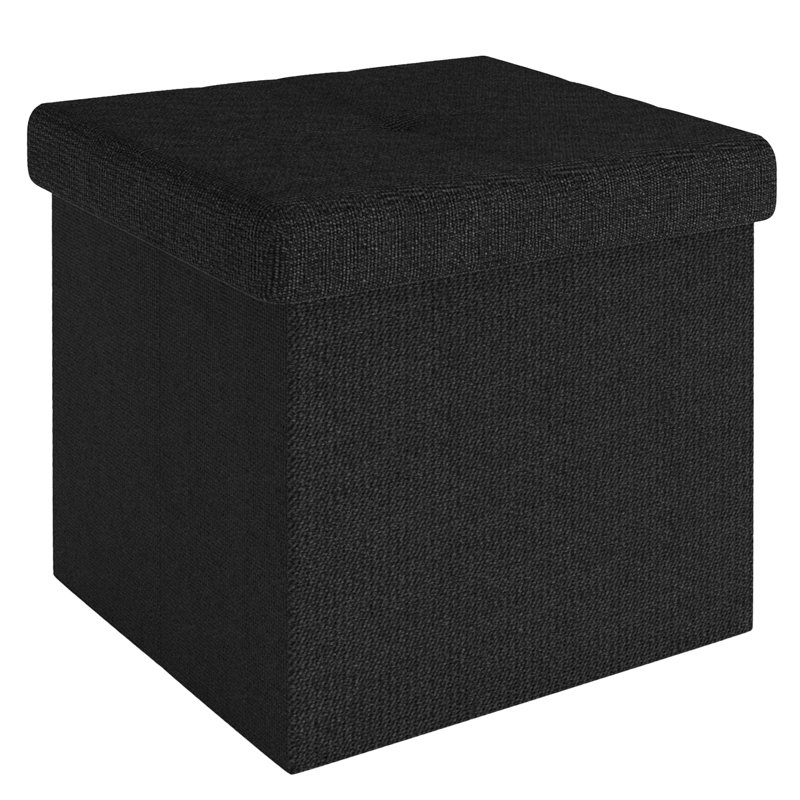 Ronta Ottoman, Black, 38" H x 38" W x 38" D