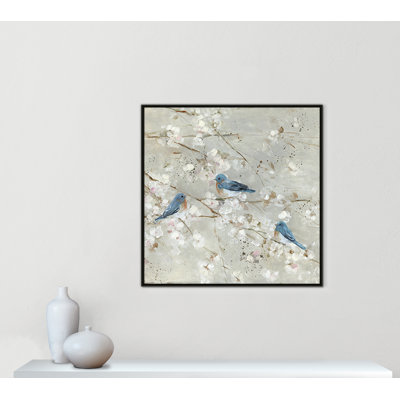 "Blue Bird Melody Collection" Blue Bird Melody II, impression sur toile par Sally Swatland