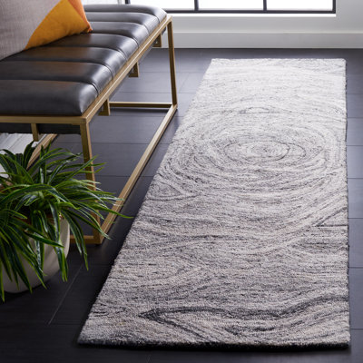 Tapis abstrait gris foncé / noir Abstract 148