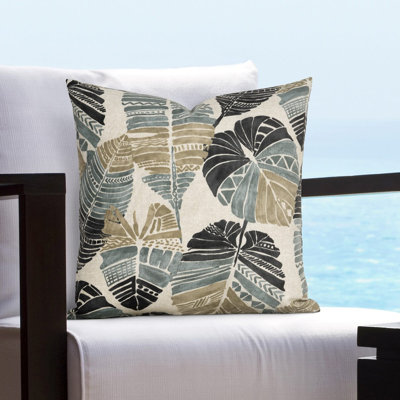 Floral Outdoor Reversible Throw Pillow