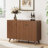 Oliver 46.65" Sideboard Buffet Cabinet with 3 Doors and Sturdy Wooden Legs for Living Room, Dining Room, Kitchen, Hallway-1360799701