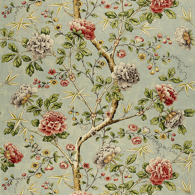 Mandarin Peony Fabric