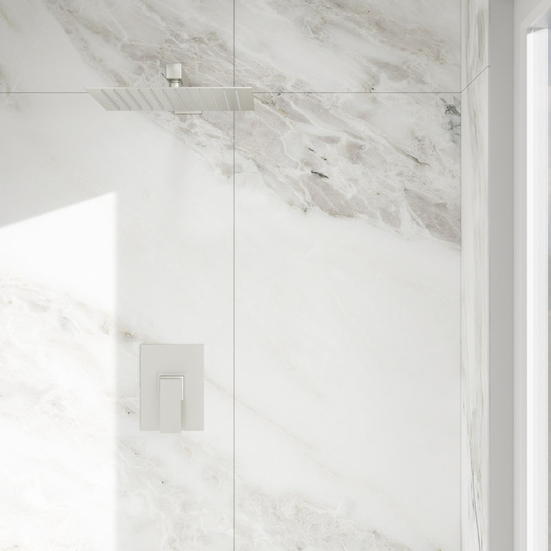 Salle de bain luxueuse en acier inoxydable nickel brossé