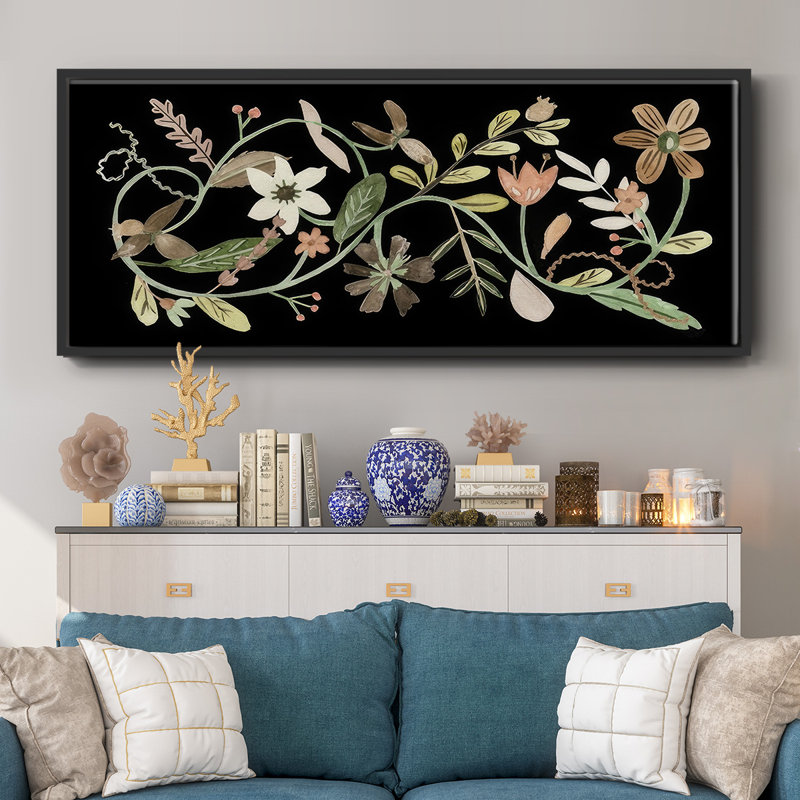 Fleurs pressées I - Toile encadrée, H 24 po x l 60 po