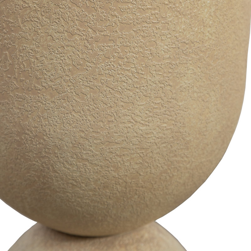 22.4 Inch Tall PE Tumbler-shaped Planter Pots, Beige