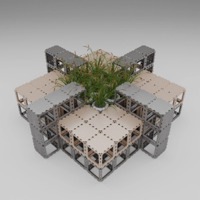 Zen Modular Cube – 10-Cube Set | Solid Structural Blocks For Furniture & Décor – Beige, Beige