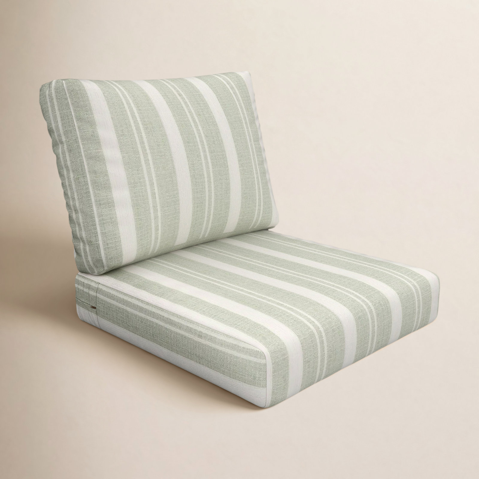 Amala Sunbrella® Seat and Back Cushion, 24" W x 5" D, Sunbrella Tranquil Sage