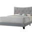Grand lit en tissu gris Venacha