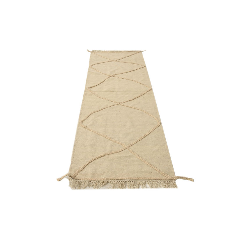 Tapis de couloir ivoire