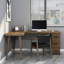 Bureau double caisson en L en bois massif avec 3 tiroirs-1034424754-1034424752
