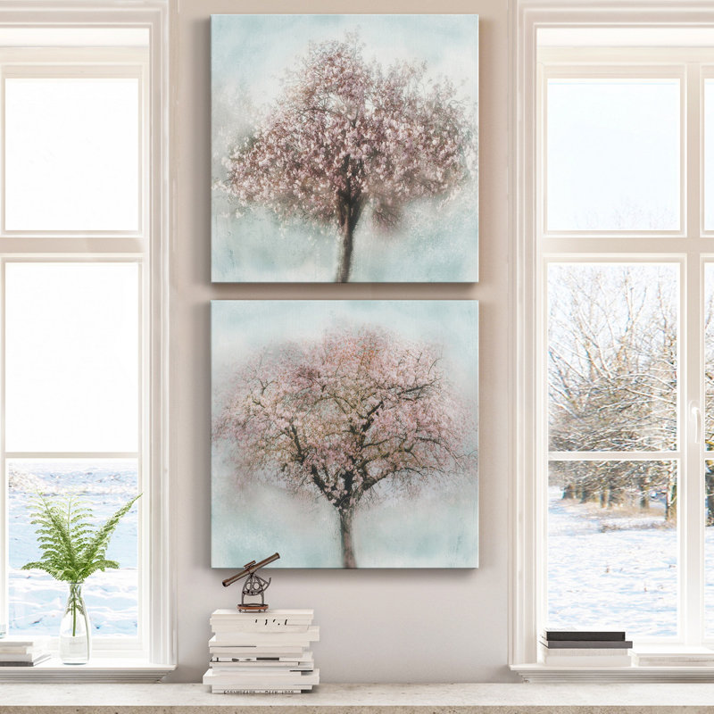Awakening I - Ensemble de 2 reproductions d'art sur toile tendue, H 24 po x l 48 po x P 1 po