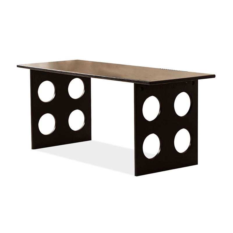 Bureaux rectangulaires noirs en bois massif, H 29,53 po x l 70,87 po x P 31,5 po