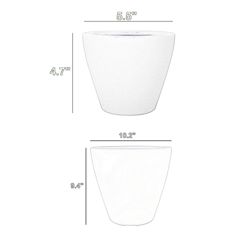 Ensemble de pots à fleurs en plastique 2 pièces