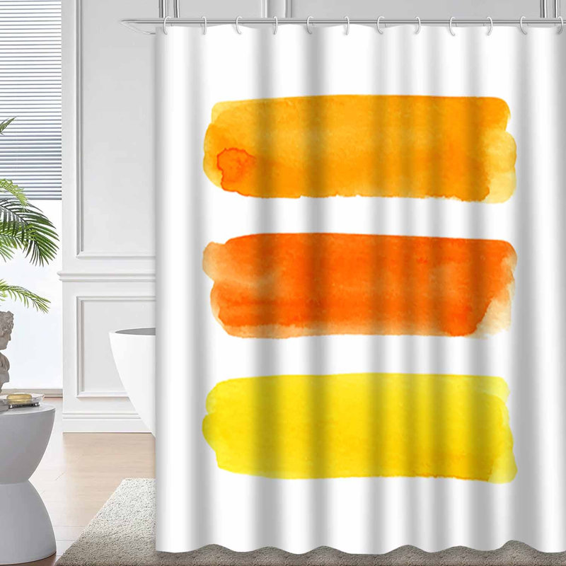 Rideau de douche bleu imperméable, rideaux de douche pour la salle de bain avec 12 crochets, 72" L x 72" W
