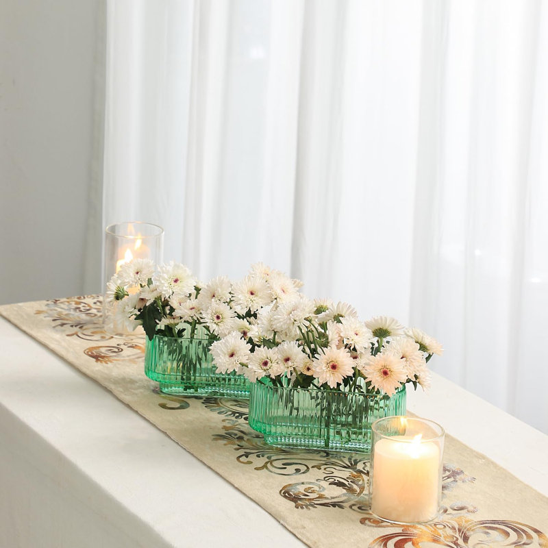 Vase de table en verre Wahidullah, Vert