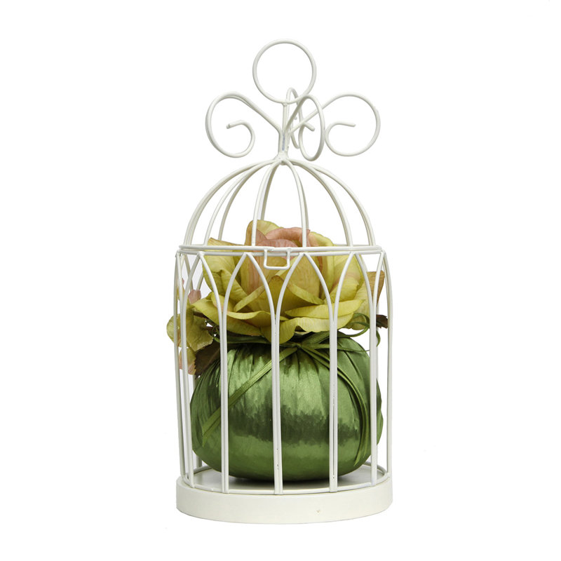Pièce maîtresse de roses à bijoux cage, Vert