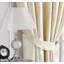 Tonquin Eyelet Jacquard Curtain Pairs 100%Polyester Floral Fully Lined With Tiebacks Beige And Grey-1643961198-1643960465