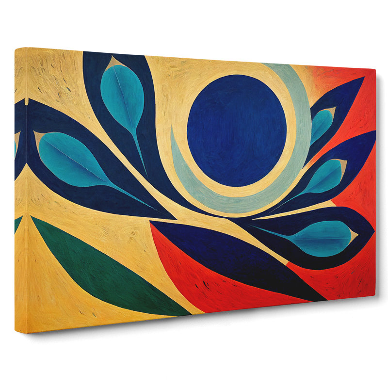Exquisite Abstract Flowers - Wrapped Canvas, 40cm H x 60cm W x 3cm D