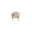 Fauteuil demi-tonneau en velours capitonné Ratzlaff-380475275