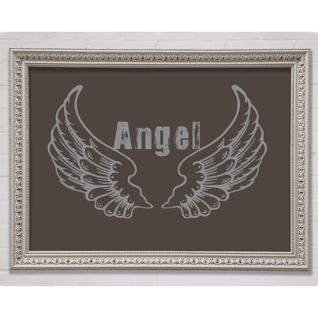 Angel Wings 2 Schokolade Gerahmter Druck