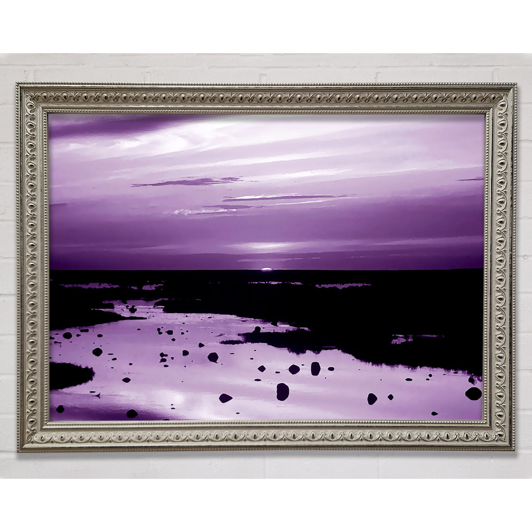 Gerahmtes Leinwandbild Purple Ocean Surprise