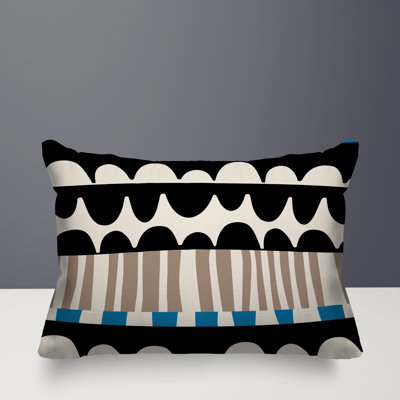Rami Abstract Reversible Indoor/Outdoor Rectangular Pillow