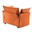 Fauteuil à revêtement antidérapant avec 1 grand coussin de dossier et 2 grands coussins décoratifs, canapé-lit simple à siège profond confortable, plusieurs grands coussins moelleux, tissu chenille