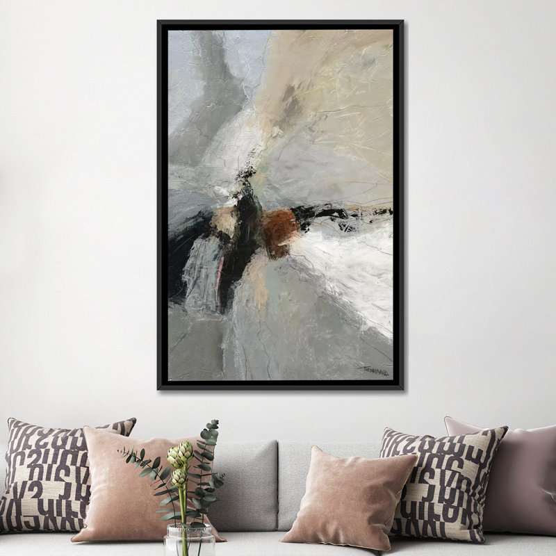 « dispassation ii », impression sur toile, H 26 po x l 18 po x P 1,5 po, Pas de tapis, Toile encadrée noire