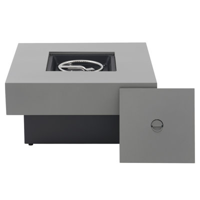 Outdoor Square Steel Fire Pit Table