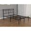Base de lit grand, DEL, plateforme en métal de 14 pouces, tête de lit avec rangement, - C, éco-conception solide